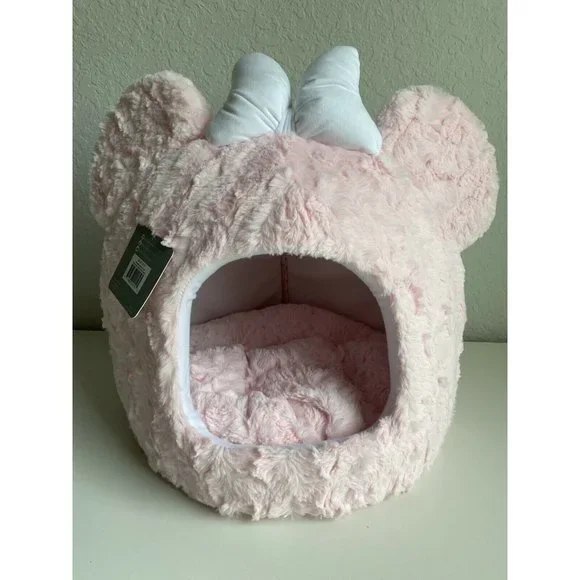 Disney Cat Disney Minnie Mouse Dome Kitten Puppy Cat Dog Plush Pet Bed Super Soft Pink Nwt Poshmark